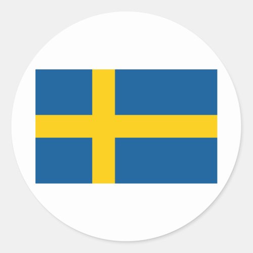 Swedens Flag Classic Round Sticker