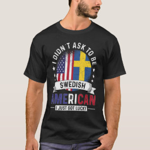 Swedish American Countries Flags Pride Country Swe T-Shirt