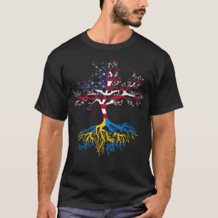 Swedish American Heritage Roots  Hooded  T-Shirt