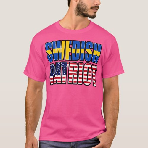 Swedish American Patriot Pride Heritage Flag Gift  T_Shirt
