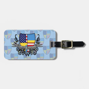 Swedish-American Shield Flag Luggage Tag