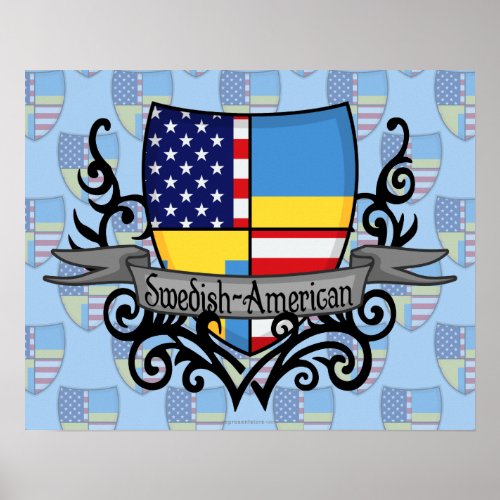 Swedish_American Shield Flag Poster