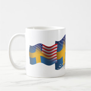 Swedish-American Waving Flag Coffee Mug