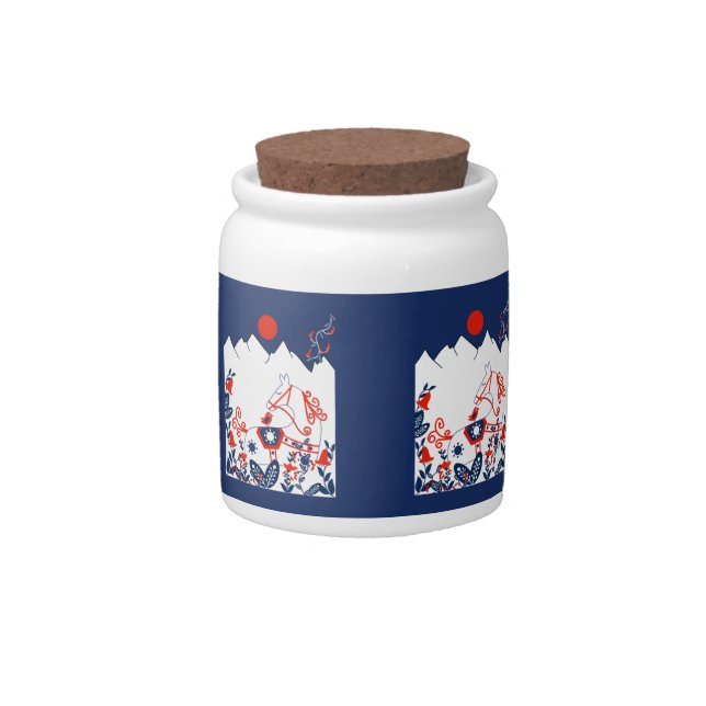 Swedish And Finish Folk Art Gifts Candy Jar (Front)