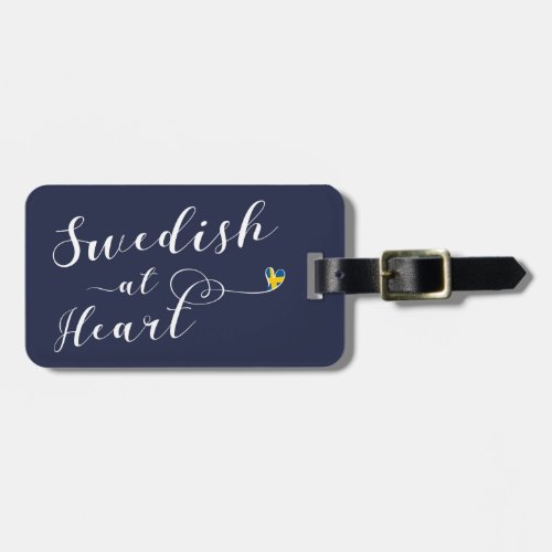 Swedish At Heart Luggage Tag Template Sweden