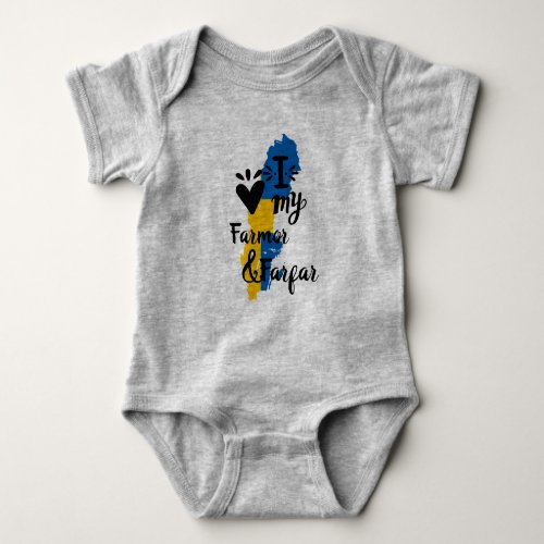 Swedish Baby Born Loves Farmor Farar Baby Bodysuit