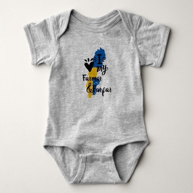 Swedish Baby Born Loves Farmor Farar Baby Bodysuit (Front)