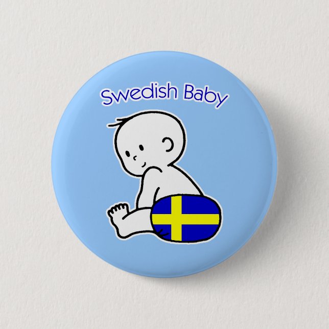 Swedish Baby Pinback Button (Front)
