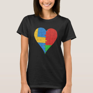Swedish Belarusian Flag Heart   T-Shirt