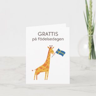 Swedish Birthday Card – Grattis på födelsedagen