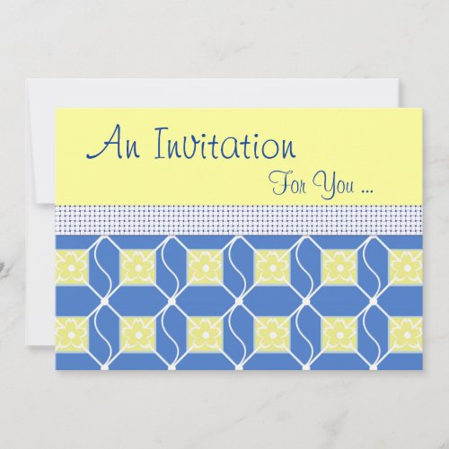 Swedish Blue and Yellow Special Event Invitation