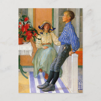 Swedish Brother and Sister 1911 Postcard