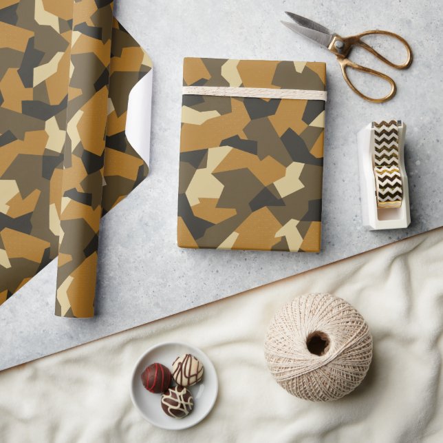 Swedish Camo Advanced Brown Wrapping Paper (Crafts)