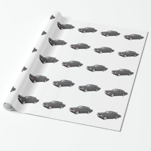 Swedish Car from late 60's (black/gray) T-shirt Wrapping Paper