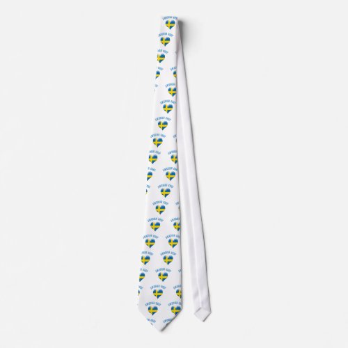 Swedish Chef Heart Shaped Flag of Sweden Tie