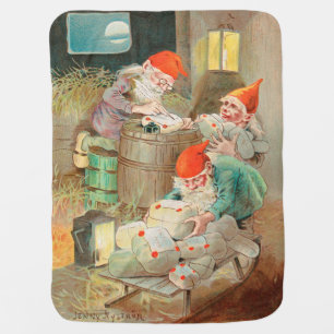 Swedish Christmas Santa (by Jenny Nyström) Baby Blanket