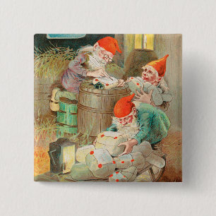 Swedish Christmas Santa (by Jenny Nyström) Button