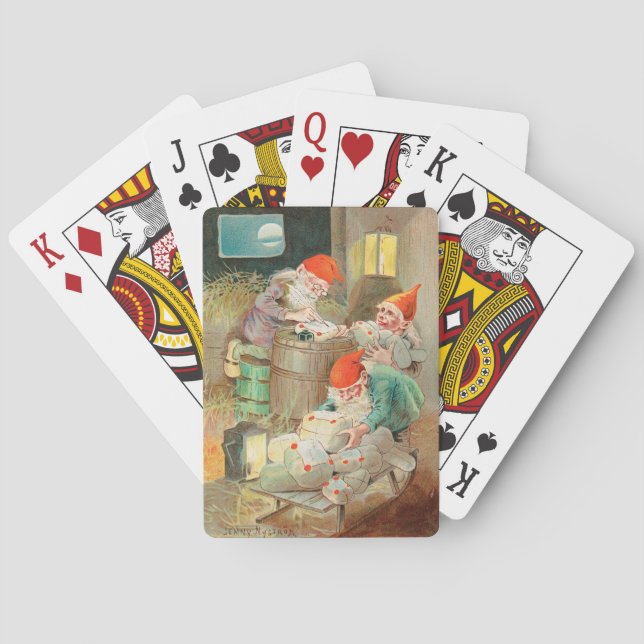 Swedish Christmas Santa (by Jenny Nyström) Poker Cards (Back)