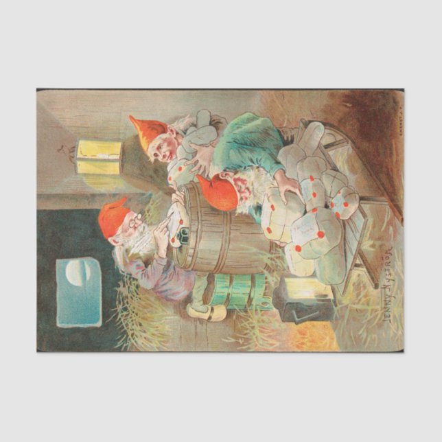 Swedish Christmas Santa (by Jenny Nyström) Tissue Paper (Front)