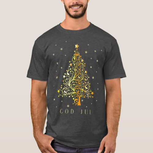 Swedish Christmas Tree Sweden Ornament Star Xmas T_Shirt