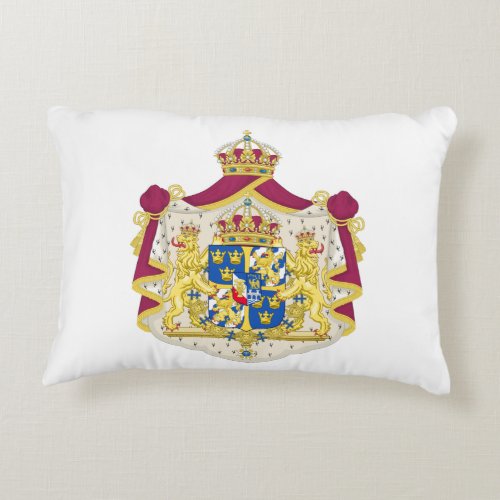 Swedish Coat of Arms Decorative Pillow