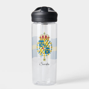 Swedish Coat of Arms, Flag, Sweden Water Bottle
