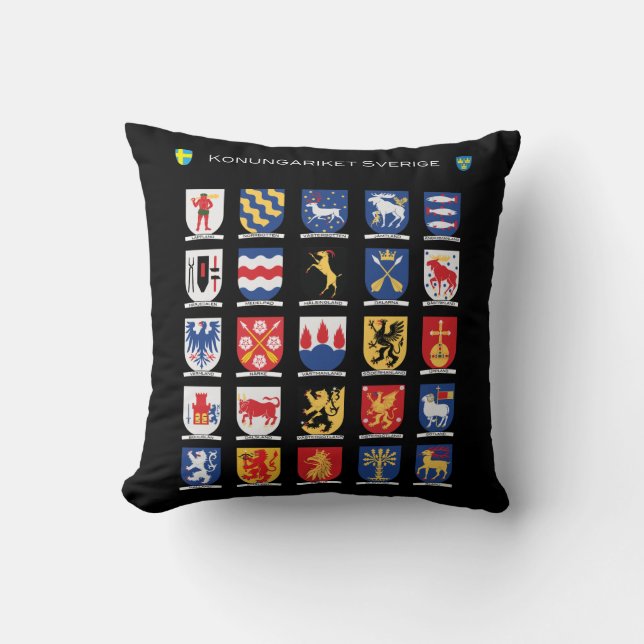 Swedish Coat of Arms Pillow (Front)