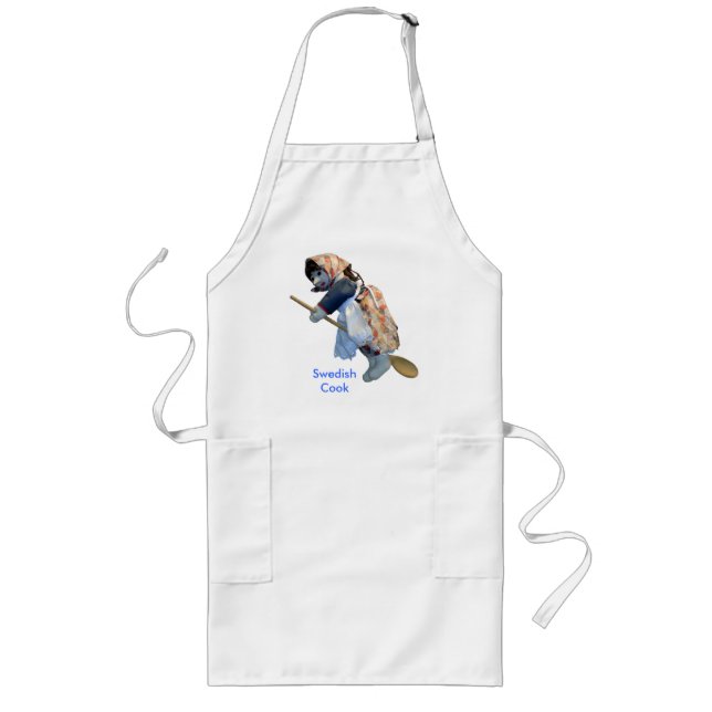 "Swedish Cook" Kitchen Witch Riding Spoon apron (Front)