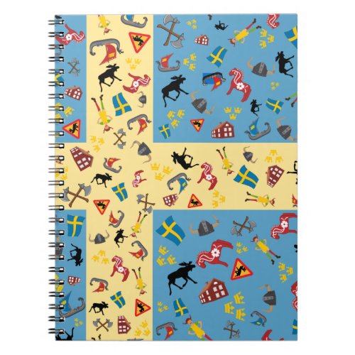 Swedish culture items with flag notebook