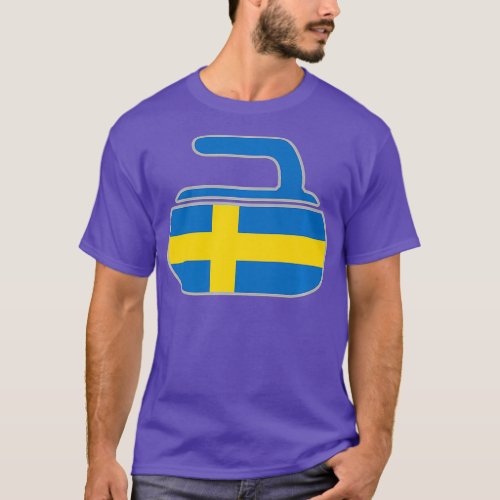 Swedish Curling Sweden Flag Curl Stone Classic T_Shirt