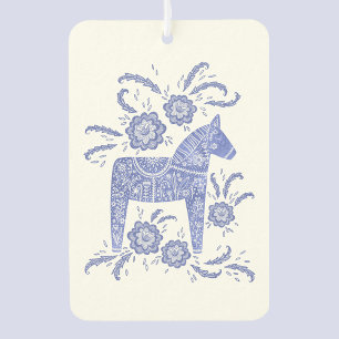 Swedish Dala Horse Blue and White Scandinavian Air Freshener