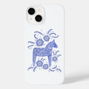 Swedish Dala Horse Blue Case-Mate iPhone 14 Case