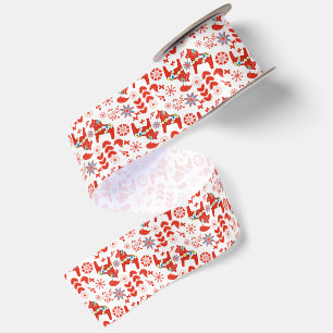 Swedish Dala Horse Christmas Ribbon Scandinavian
