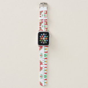 Swedish Dala Horse: Folk Art Apple Watch Band
