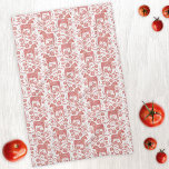 Swedish Dala Horse Folk Art Pattern Kitchen Towel<br><div class="desc">A pretty traditional Swedish Dala Horse pattern in red and white.  Original art by Nic Squirrell.</div>