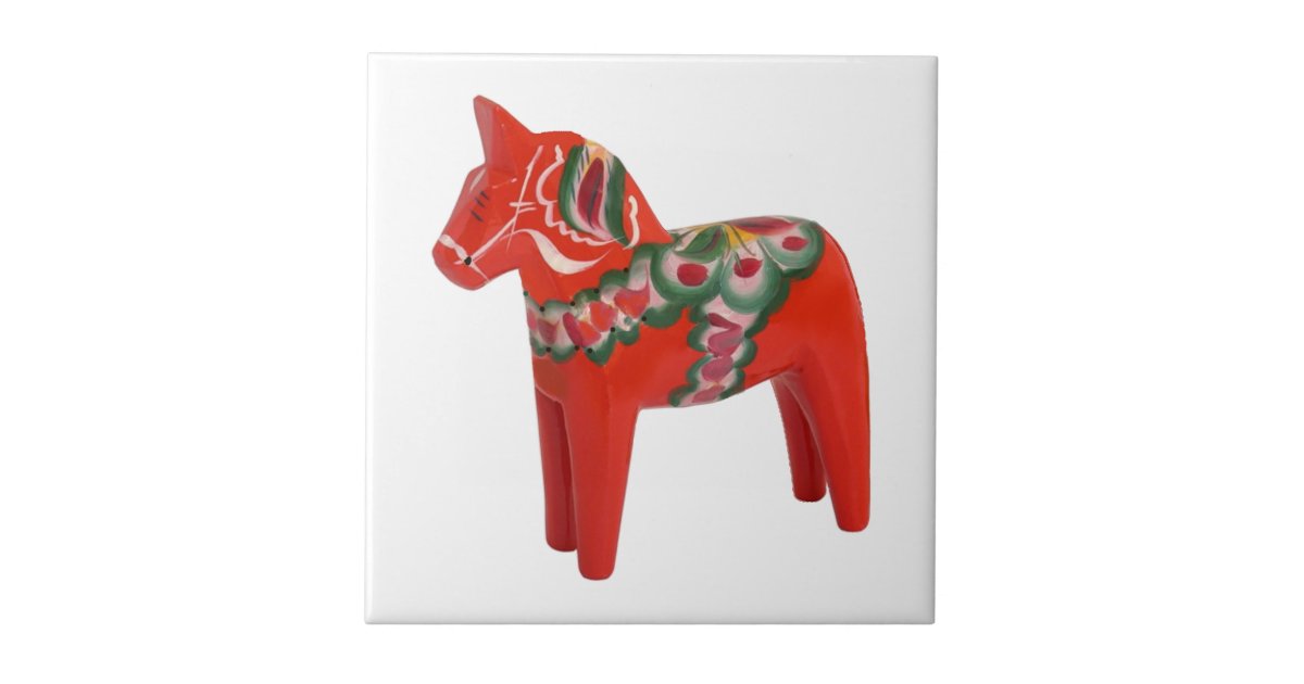 Swedish Dala Horse Folk Art Tile | Zazzle Swedish Dala Horse  Folk Art Tile | Zazzle