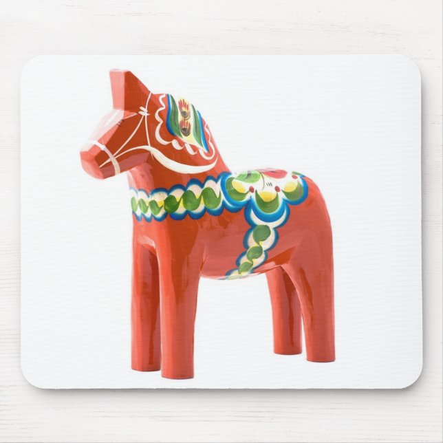 Swedish Dala horse Mouse Pad (Front)
