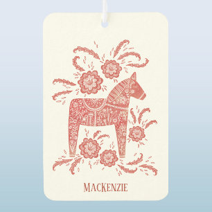 Swedish Dala Horse Personalized Red Air Freshener