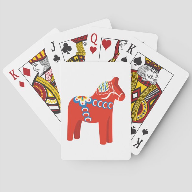 Swedish Dala Horse Poker Cards (Back)
