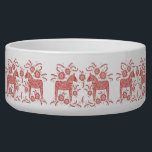 Swedish Dala Horse Red and White Bowl<br><div class="desc">A traditional Swedish Dala Horse design in red and white. Perfect for the winter holidays,  or for horse and pony lovers.  Original art by Nic Squirrell.</div>