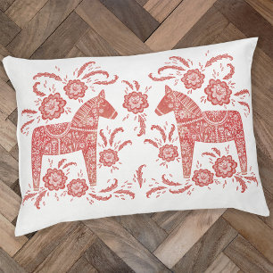 Swedish Dala Horse Red and White Pet Bed