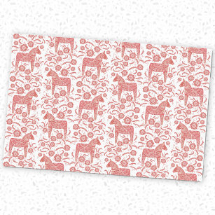 Red Scandinavian Tissue Paper, Holiday Tissue Paper