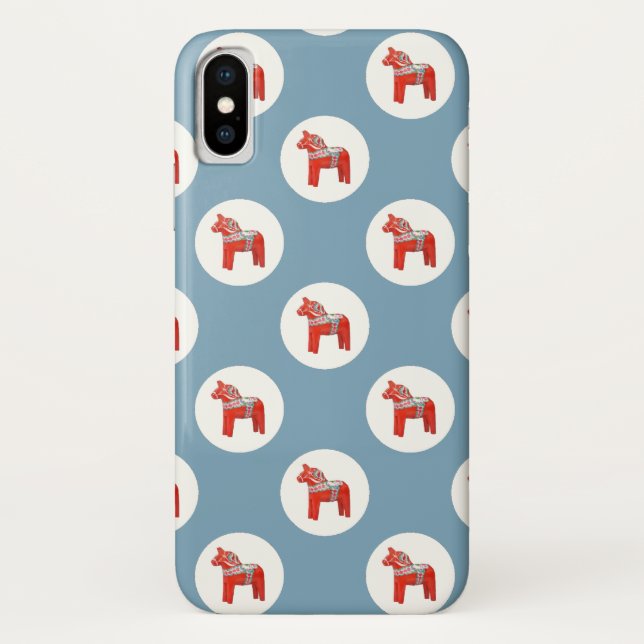 Swedish Dala Horse Scandinavian Design Case-Mate iPhone Case (Back)