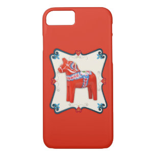 Swedish Dala Horse Scandinavian Folk Art iPhone 8/7 Case