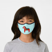 Swedish Dala Horse Scandinavian Folk Art Premium Face Mask (Worn)