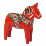 Swedish Dala Horse Scandinavian Statuette<br><div class="desc">A Dalecarlian horse or Dala horse (Swedish: Dalahast) is a traditional wooden statuette of a horse originating in the Swedish province of Dalarna. In the old days the Dala horse was mostly used as a toy for children, in modern times it has become a symbol of Dalarna as well as...</div>