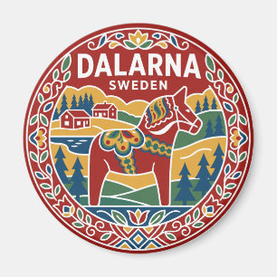 Swedish Dala Horse Sweden Magnet