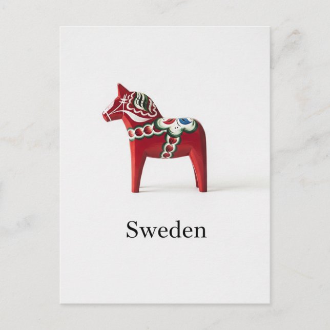 Swedish Dala Horse Sweden Travel Postcard (Front)