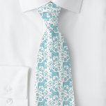 Swedish Dala Horse Teal Green and White Folk Art Neck Tie<br><div class="desc">A traditional Swedish Dala Horse design in teal green and white.
Perfect for your favorite Viking.</div>