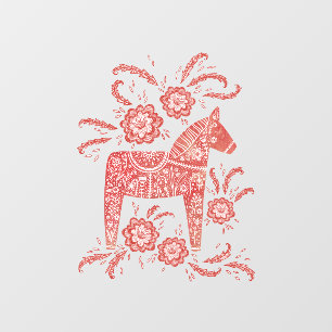 Swedish Dala Horse Window Cling